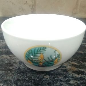 COUZON White Porcelain Storytellers 2 side Patterns Rice Cereal Bowl France